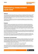 TE413 - Optimising measurement cycle time